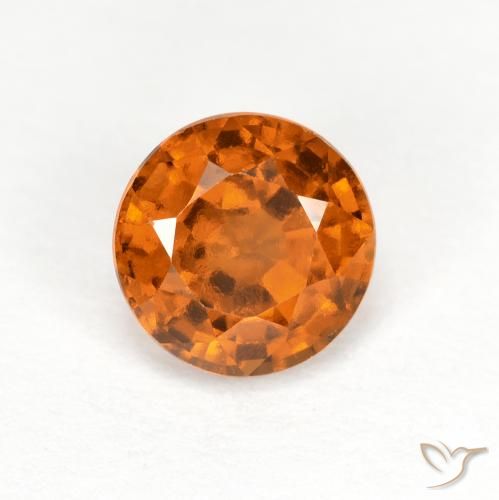 1.04ct Natürlicher tieforange Hessonit-Granat, Runden, VS