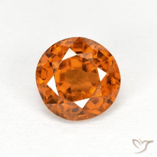 1.06ct Natürlicher Mitteldunkles Orange Hessonit-Granat, Runden, VS