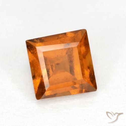 9,17 ctw natürlicher tieforange Hessonit-Granat, Quadrat, VS
