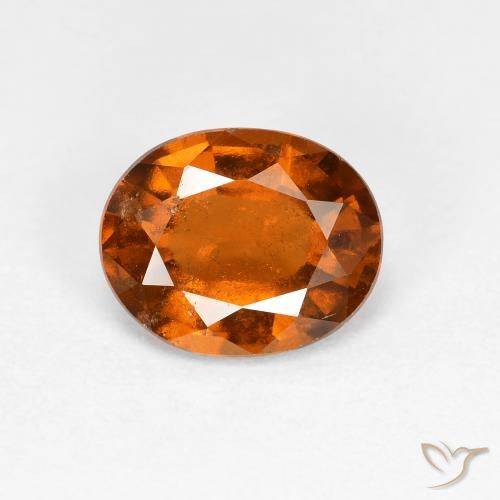 1.86ct Natürlicher rötlich-orange Hessonit-Granat, Oval, VS-SI