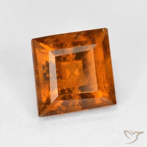 9,17 ctw natürlicher tieforange Hessonit-Granat, Quadrat, VS-SI