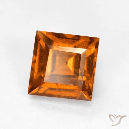 9,17 ctw natürlicher Mitteldunkles Orange Hessonit-Granat, Quadrat, VS-SI