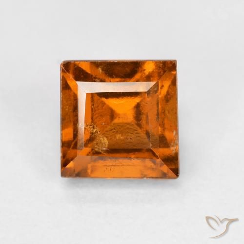 1.08ct Natürlicher Mitteldunkles Orange Hessonit-Granat, Quadrat, VS-SI