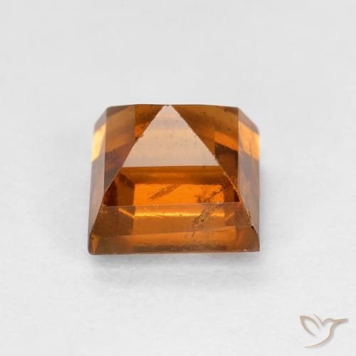 9,17 ctw natürlicher Mitteldunkles Orange Hessonit-Granat, Quadrat, VS-SI