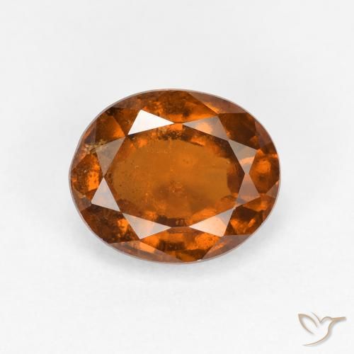 1.81ct Natürlicher Dunkelorange Hessonit-Granat, Oval, VS-SI