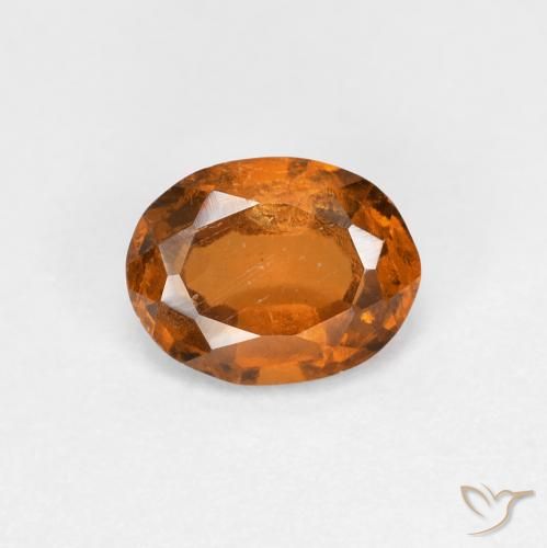 0.78ct Natürlicher Gelblich-orange Hessonit-Granat, Oval, VS