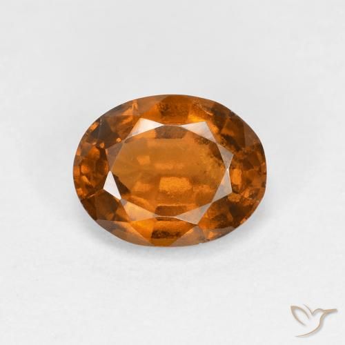 1.34ct Natürlicher tieforange Hessonit-Granat, Oval, VS