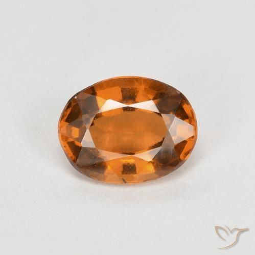 0.83ct Natürlicher tieforange Hessonit-Granat, Oval, VS