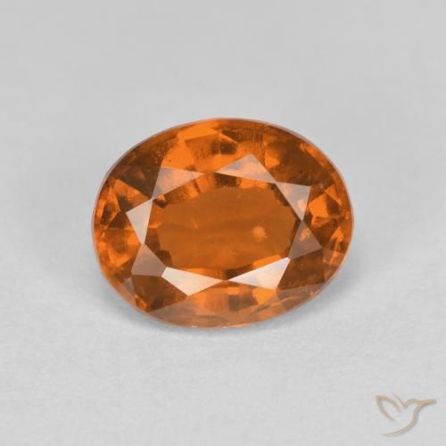 1.67ct Natürlicher Mitteldunkles Orange Hessonit-Granat, Oval, VS
