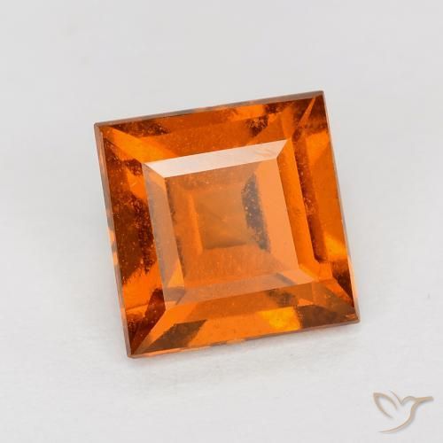 9,17 ctw natürlicher tieforange Hessonit-Granat, Quadrat, VS