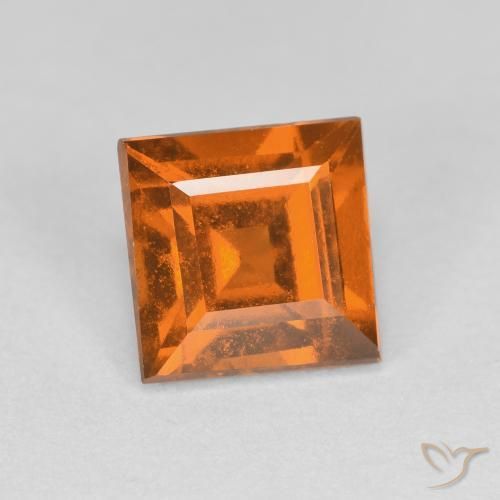 9,17 ctw natürlicher tieforange Hessonit-Granat, Quadrat, VS