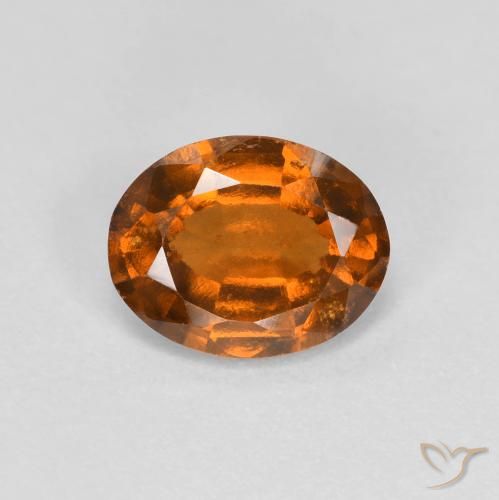 1.23ct Natürlicher Mittelorange Hessonit-Granat, Oval, VS
