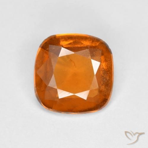 1.31ct Natürlicher tieforange Hessonit-Granat, Kissen, VS