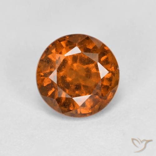 1.03ct Natürlicher rötlich-orange Hessonit-Granat, Runden, VS