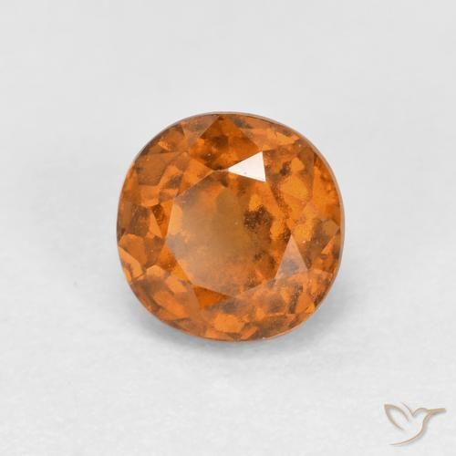 1.09ct Natürlicher Mittelorange Hessonit-Granat, Runden, VS