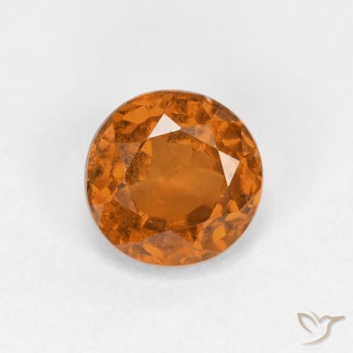 0.89ct Natürlicher Mittelorange Hessonit-Granat, Runden, VS