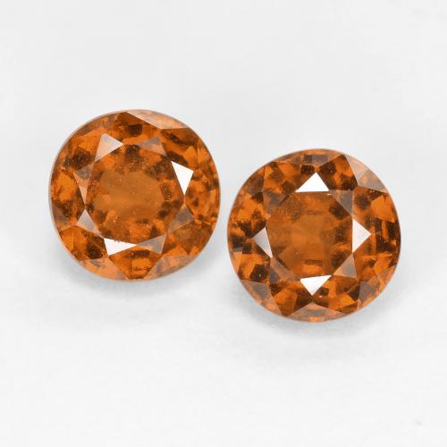 2,07 ct natürliche orangefarbener Hessonit-Edelsteine, Rundschliff, VS