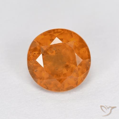 1.03ct Natürlicher rötlich-orange Hessonit-Granat, Runden, VS