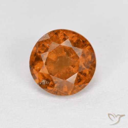 0.96ct Natürlicher tieforange Hessonit-Granat, Runden, VS