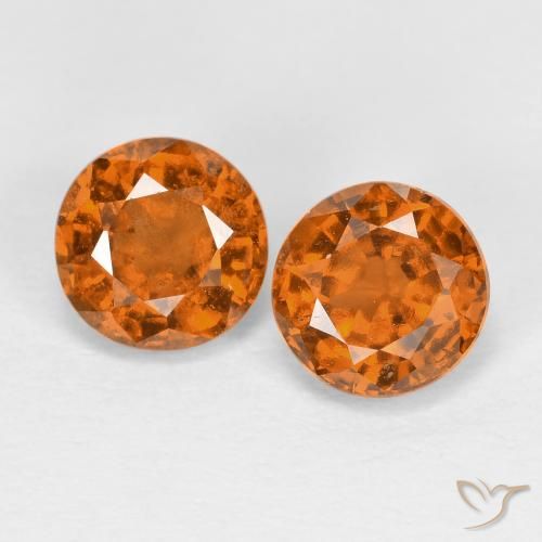 1.79ctw Natürlicher Gelblich-orange Hessonit-Granat, Runden, VS