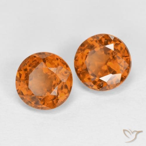 1.79 ct natürliche Gelblich-orange Hessonit-Granat-Edelsteine, Runden, VS