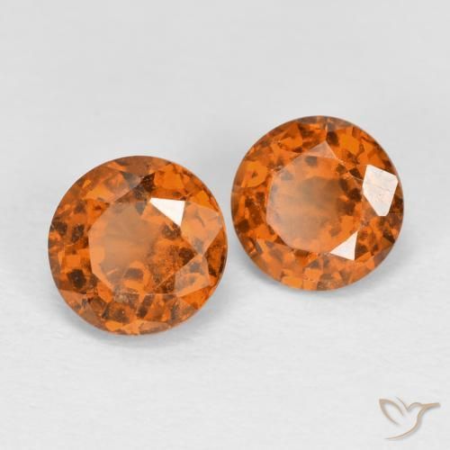 1.82 ct natürliche tieforange Hessonit-Granat-Edelsteine, Runden, VS