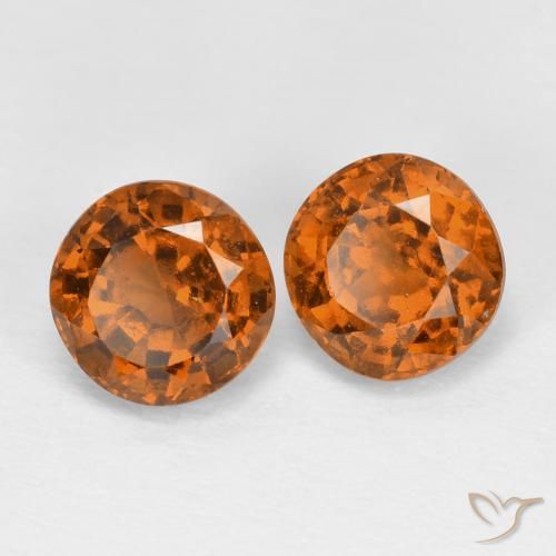 2.16 ct natürliche tieforange Hessonit-Granat-Edelsteine, Runden, VS