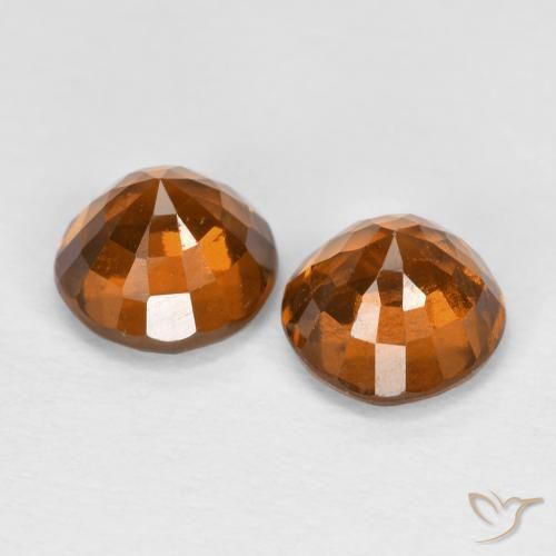 2.16 ct natürliche tieforange Hessonit-Granat-Edelsteine, Runden, VS