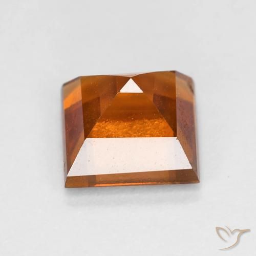 9,17 ctw natürlicher Mitteldunkles Orange Hessonit-Granat, Quadrat, VS