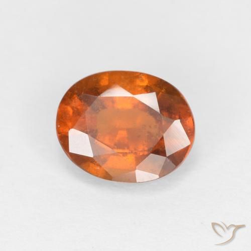 1.24ct Natürlicher tieforange Hessonit-Granat, Oval, VS