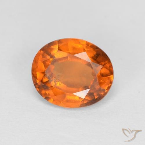 1.46ct Natürlicher Mittelorange Hessonit-Granat, Oval, VS