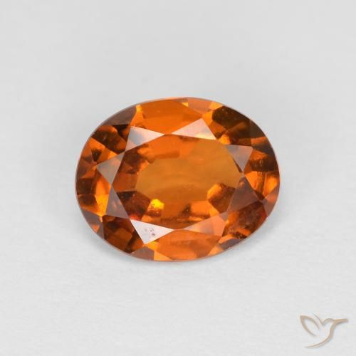 1.51ct Natürlicher Gelblich-orange Hessonit-Granat, Oval, VVS-VS