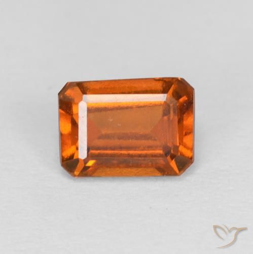 1.21ct Natürlicher tieforange Hessonit-Granat, Smaragdschliff, VVS-VS