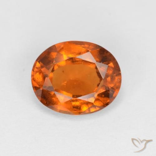1.45ct Natürlicher Medium Dark-Orange Hessonit-Granat, Oval, VS