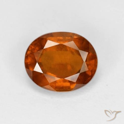 2.16ct Natürlicher tieforange Hessonit-Granat, Oval, VS