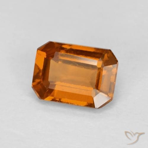 1.27ct Natürlicher Gelblich-orange Hessonit-Granat, Smaragdschliff, VVS-VS