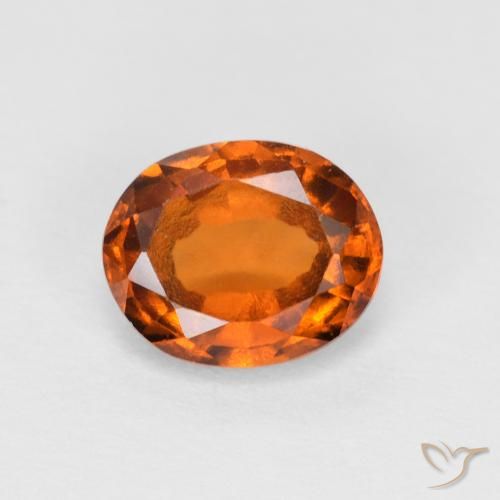 1.34ct Natürlicher Medium Dark-Orange Hessonit-Granat, Oval, VS