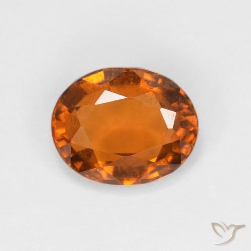 1.57ct Natürlicher Medium Dark-Orange Hessonit-Granat, Oval, VS