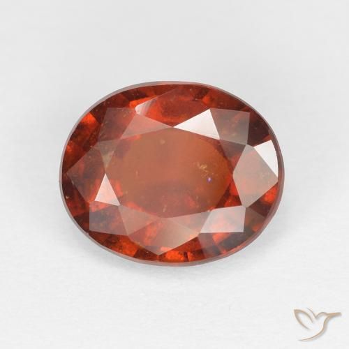2.05ct Natürlicher Mittelrot Hessonit-Granat, Oval, VS
