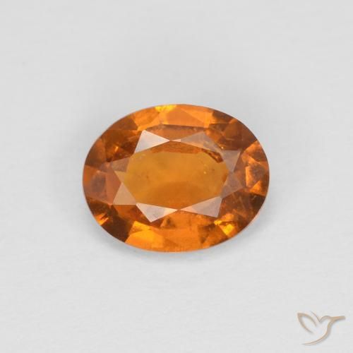 0.90ct Natürlicher Mittelorange Hessonit-Granat, Oval, VS
