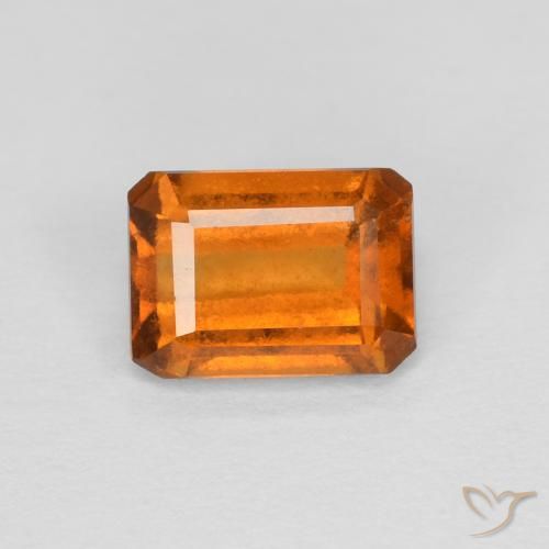 1.25ct Natürlicher Gelblich-orange Hessonit-Granat, Smaragdschliff, VS