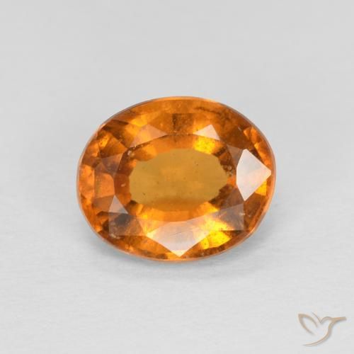 1.36ct Natürlicher Aprikose Orange Hessonit-Granat, Oval, VS