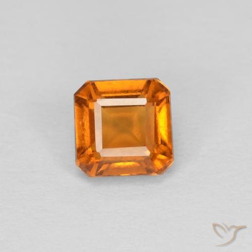 1.00ct Natürlicher Aprikose Orange Hessonit-Granat, Smaragdschliff, VVS-VS