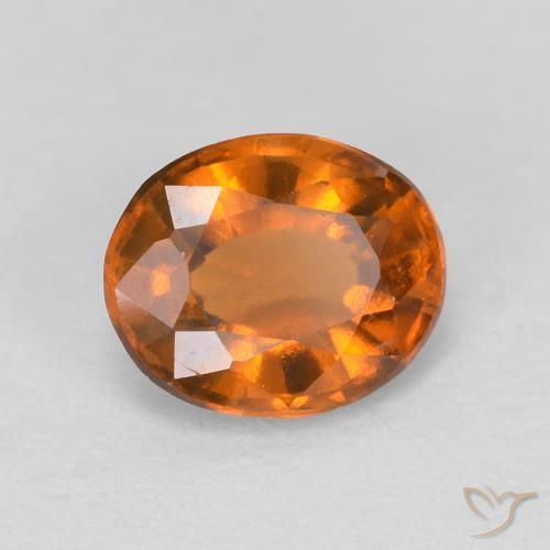 1.16ct Natürlicher Medium Dark-Orange Hessonit-Granat, Oval, VVS-VS