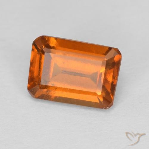 1.14ct Natürlicher tieforange Hessonit-Granat, Smaragdschliff, VVS-VS