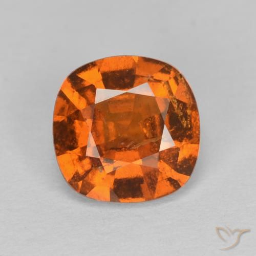 1.50ct Natürlicher tieforange Hessonit-Granat, Kissen, VS