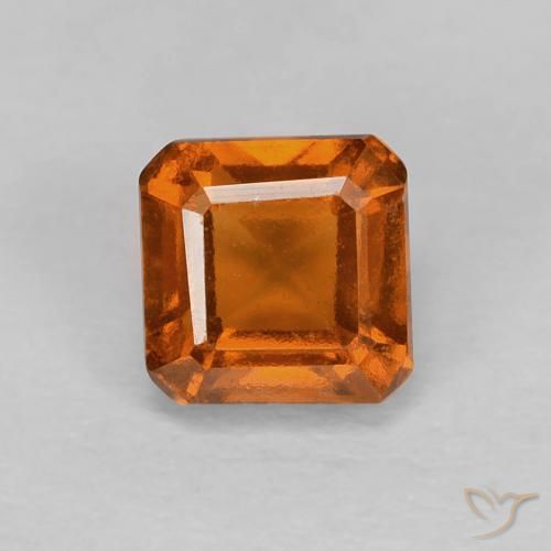 1.00ct Natürlicher tieforange Hessonit-Granat, Smaragdschliff, VVS-VS