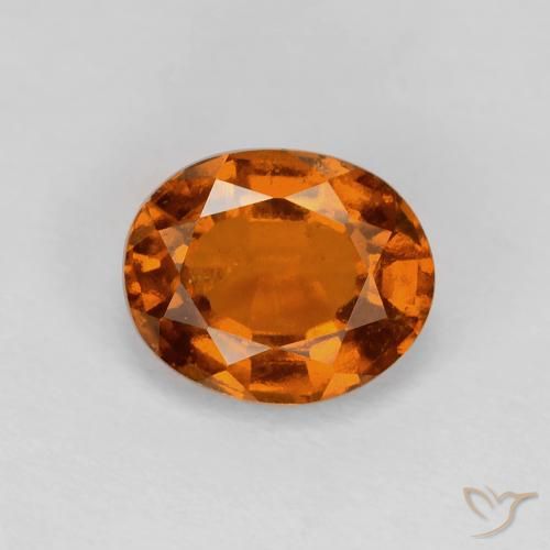 2.01ct Natürlicher Medium Dark-Orange Hessonit-Granat, Oval, VVS-VS