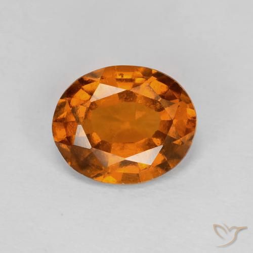 1.70ct Natürlicher Medium Dark-Orange Hessonit-Granat, Oval, VVS-VS
