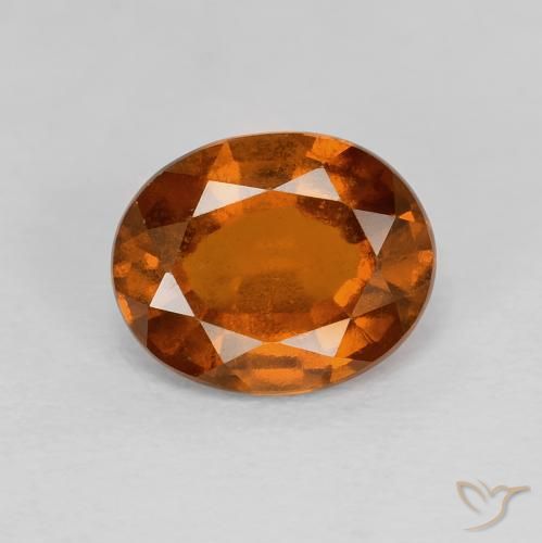 2.02ct Natürlicher rötlich-orange Hessonit-Granat, Oval, VVS-VS